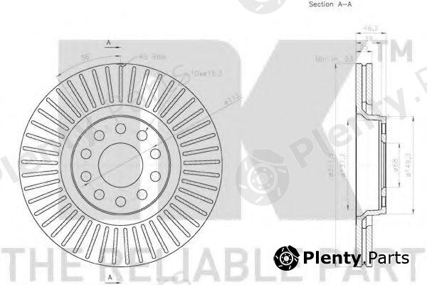  NK part 2047134 Brake Disc