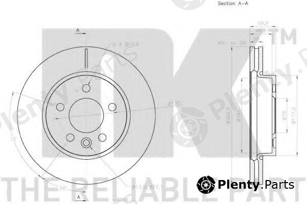  NK part 2047139 Brake Disc