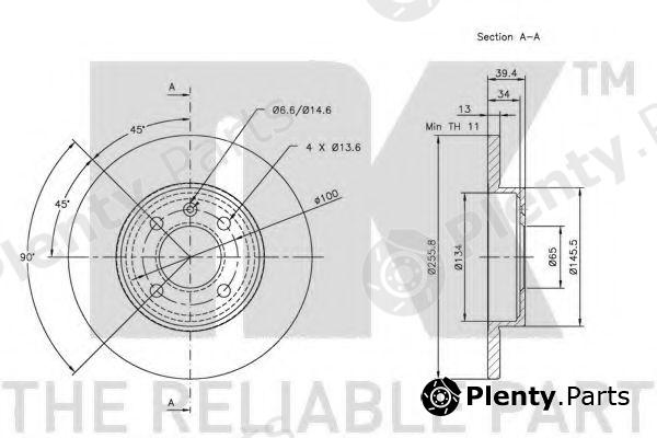  NK part 204728 Brake Disc