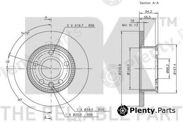  NK part 204732 Brake Disc