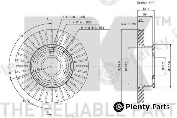  NK part 204733 Brake Disc