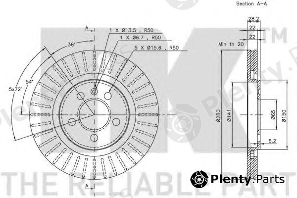  NK part 204735 Brake Disc