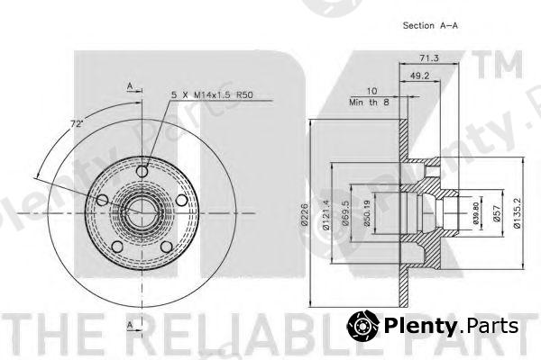  NK part 204736 Brake Disc