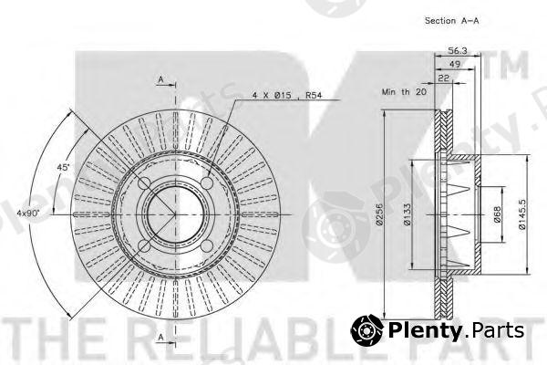  NK part 204738 Brake Disc