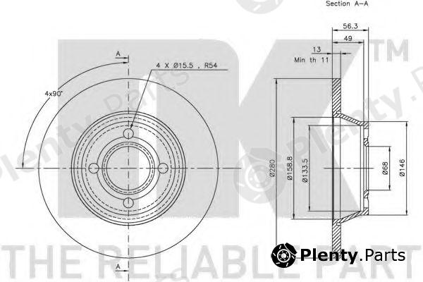  NK part 204741 Brake Disc