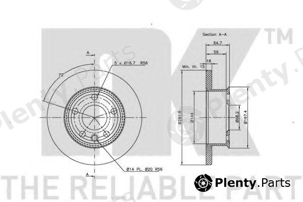  NK part 204746 Brake Disc