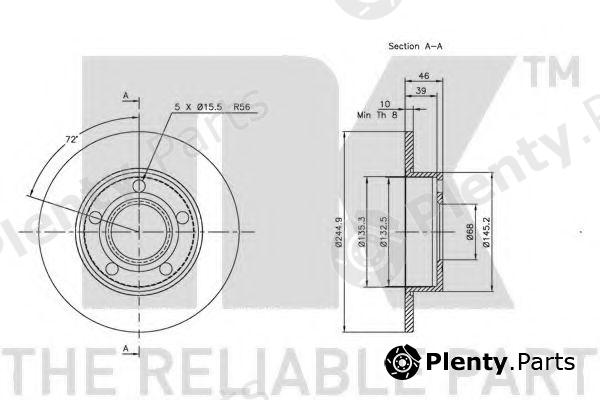 NK part 204747 Brake Disc