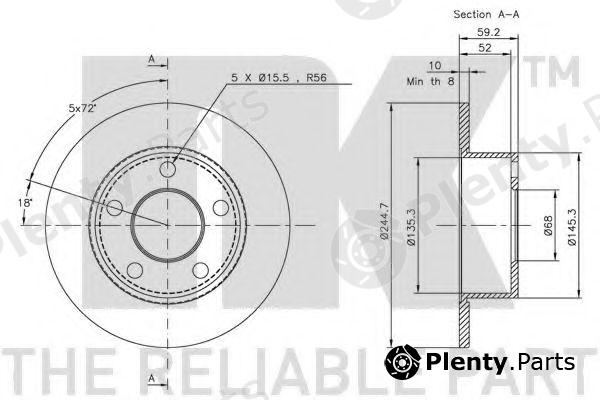  NK part 204749 Brake Disc