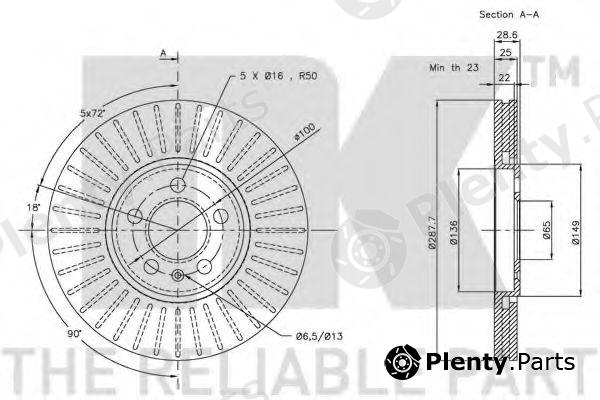  NK part 204753 Brake Disc