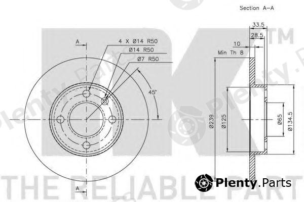  NK part 204754 Brake Disc