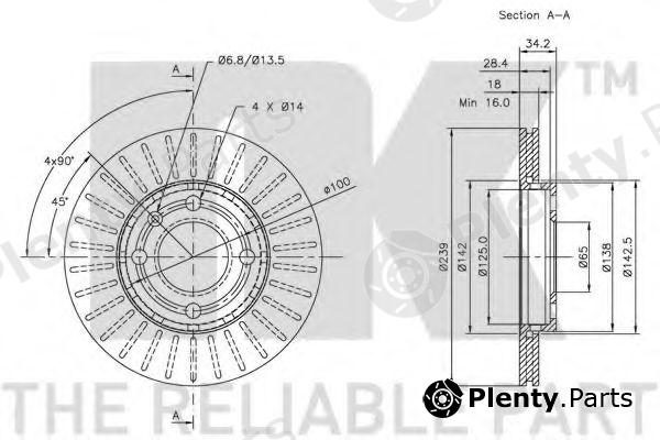  NK part 204756 Brake Disc