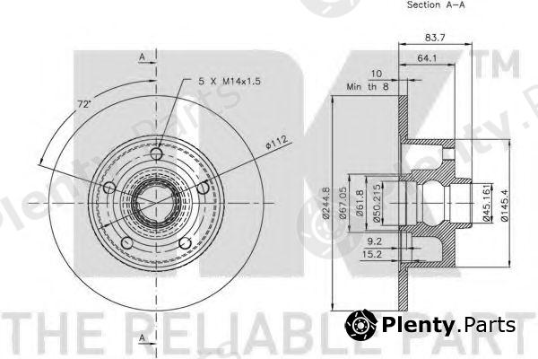  NK part 204757 Brake Disc