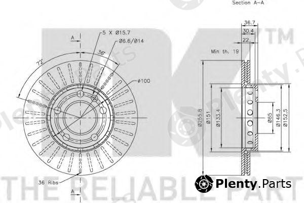  NK part 204758 Brake Disc