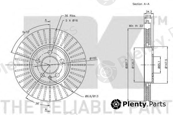  NK part 204760 Brake Disc
