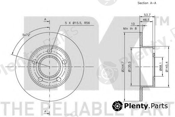  NK part 204764 Brake Disc
