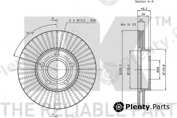  NK part 204765 Brake Disc