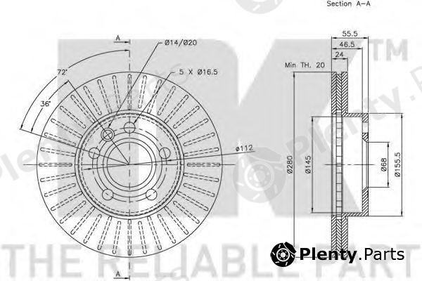  NK part 204768 Brake Disc