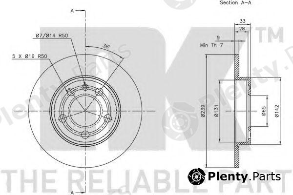  NK part 204779 Brake Disc