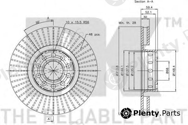  NK part 204780 Brake Disc