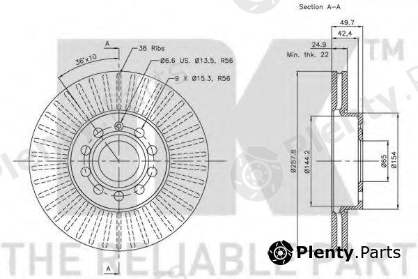 NK part 204788 Brake Disc