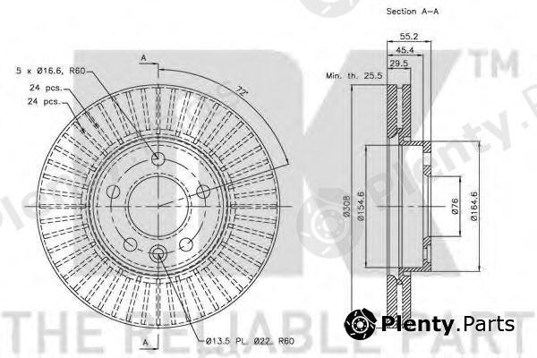  NK part 204795 Brake Disc