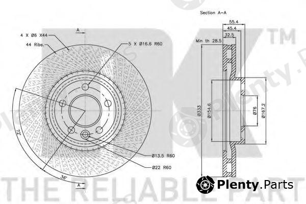  NK part 204796 Brake Disc