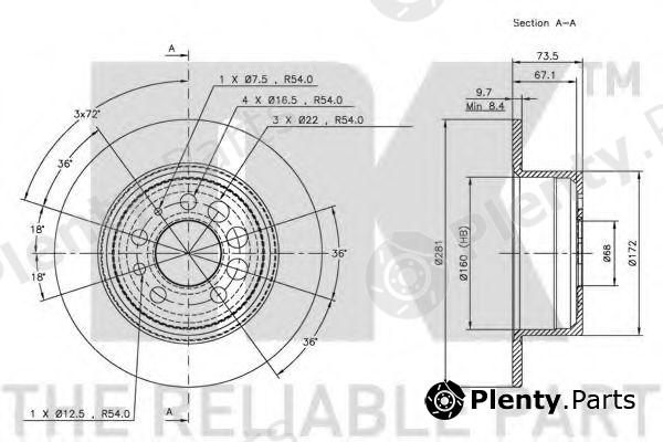  NK part 204807 Brake Disc