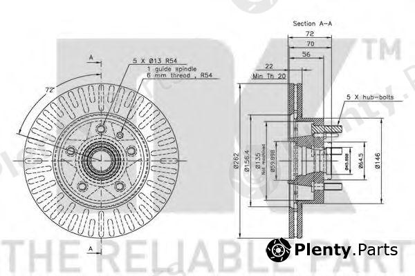  NK part 204812 Brake Disc