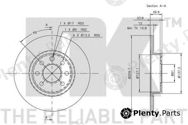  NK part 204823 Brake Disc