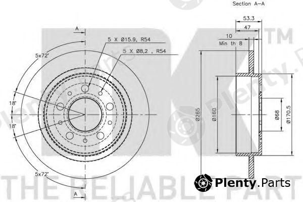  NK part 204827 Brake Disc