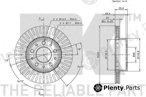  NK part 204828 Brake Disc