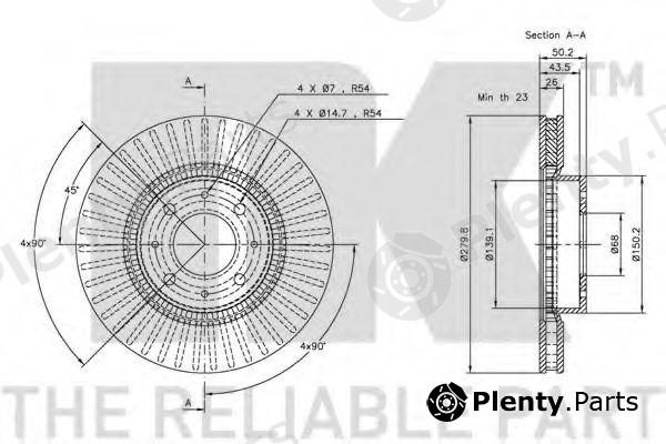  NK part 204829 Brake Disc