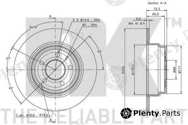  NK part 204833 Brake Disc
