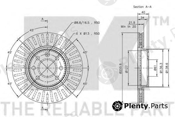  NK part 204835 Brake Disc