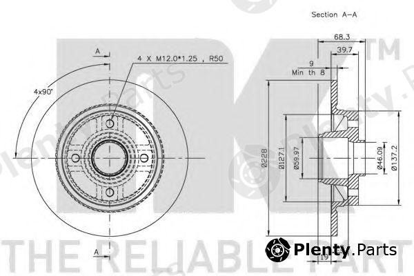  NK part 204836 Brake Disc