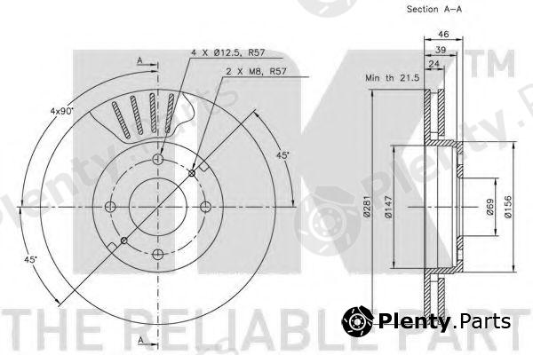  NK part 204839 Brake Disc