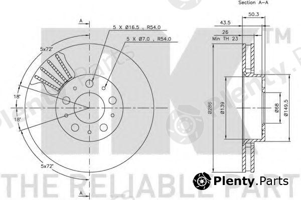  NK part 204841 Brake Disc