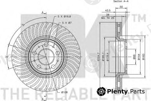  NK part 204842 Brake Disc