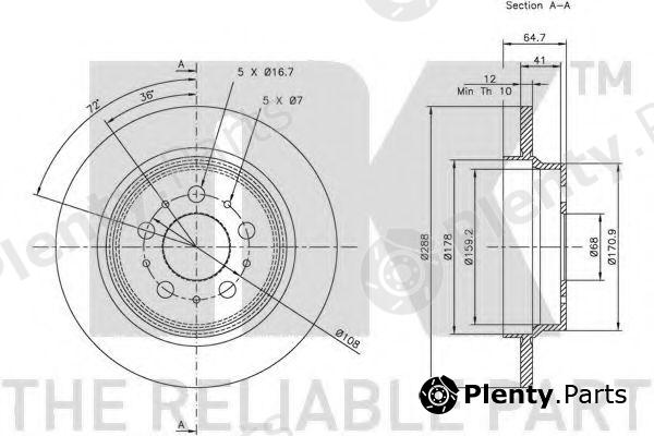  NK part 204843 Brake Disc