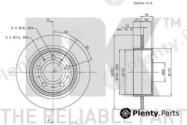  NK part 204844 Brake Disc
