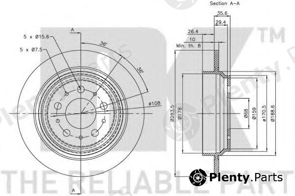  NK part 204846 Brake Disc