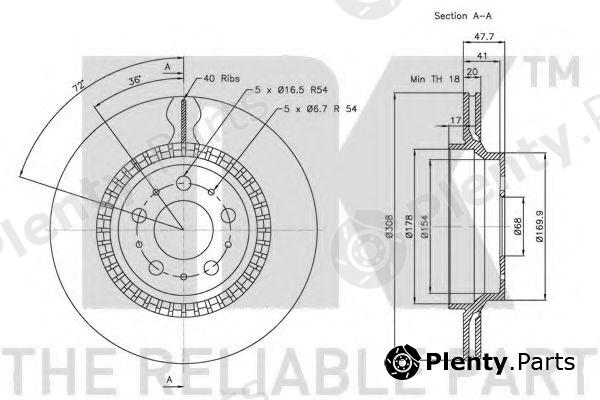  NK part 204852 Brake Disc
