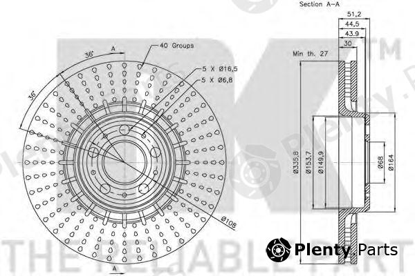 NK part 204853 Brake Disc