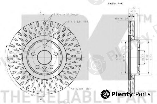  NK part 204856 Brake Disc