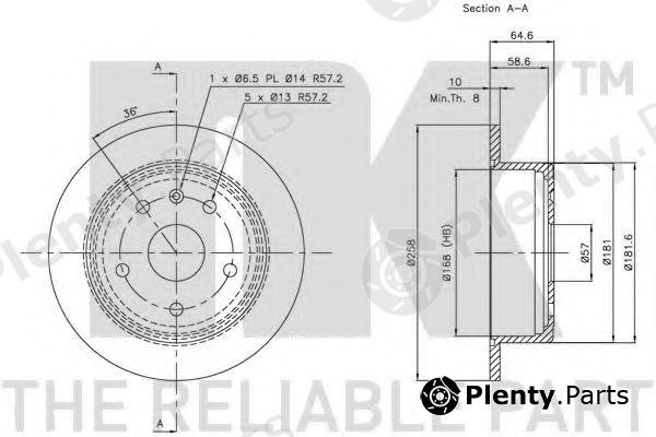  NK part 205005 Brake Disc