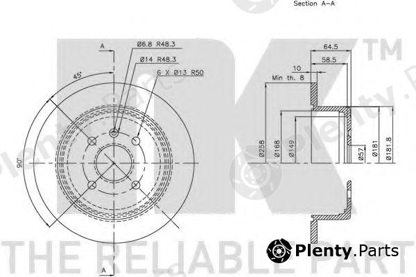  NK part 205007 Brake Disc