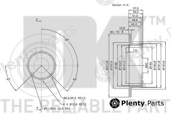  NK part 205011 Brake Disc