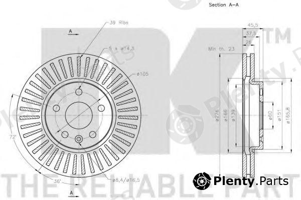  NK part 205013 Brake Disc