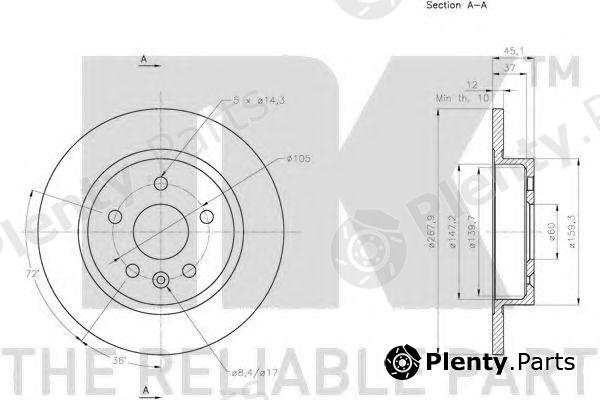 NK part 205014 Brake Disc
