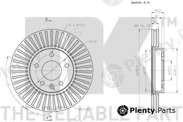  NK part 205015 Brake Disc